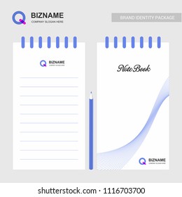 Company design notepad with logo vector 