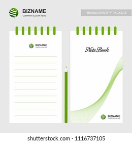 Company design notepad with logo vector 