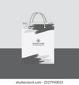 Company design shopping bags with logo vector.