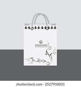 Company design shopping bags with logo vector.
