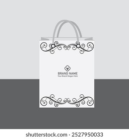 Company design shopping bags with logo vector.