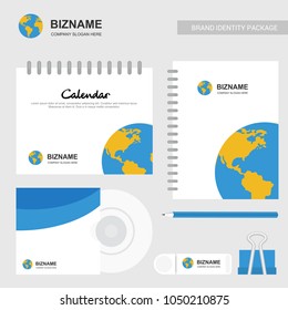 Company designed notebook , calender , cd cover and also station