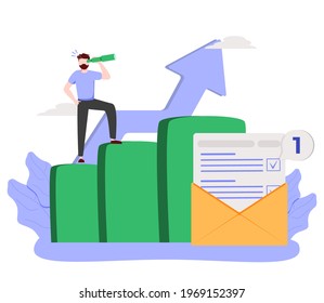 Company development direction, team building exercise, corporate communication icon. Business mission, collaboration, get in touch metaphors. Vector isolated concept metaphor illustrations