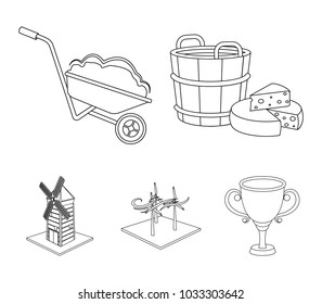 Company, ecology, and other web icon in outline style. Husks, fines, garden icons in set collection.