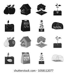 Company, ecology, and other web icon in black,monochrome style. Husks, fines, garden icons in set collection.