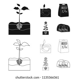 Company, ecology, and other web icon in black,outline style. Husks, fines, garden icons in set collection.