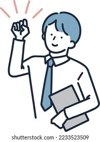 Company employee guts male illustration