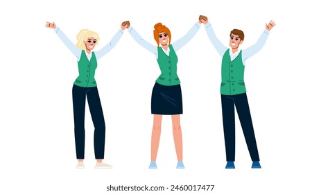 company employee relations  vector.  team human, partnership community, work office company employee relations character. people flat cartoon illustration