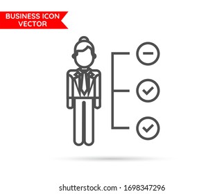 company employee SOP Business line icon 10 eps. Flat design.