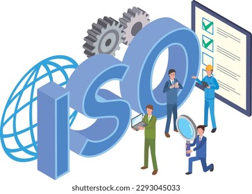 A company employee working to acquire international standard ISO certification