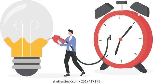 Funcionários da empresa planejando tarefa e brainstorming ilustração de vetor plana. Desenhos animados compartilhando ideias e encontros.

