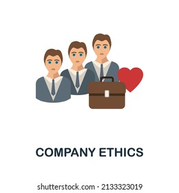 Company Ethics flat icon. Colored element sign from company value collection. Flat Company Ethics icon sign for web design, infographics and more.