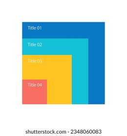 Company expansion infographic chart design template. Brand development. Business planning. Editable infochart with square levels. Visual data presentation. Myriad Pro-Regular font used