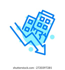 Icono de fallo de la empresa en Ilustración vectorial de forma