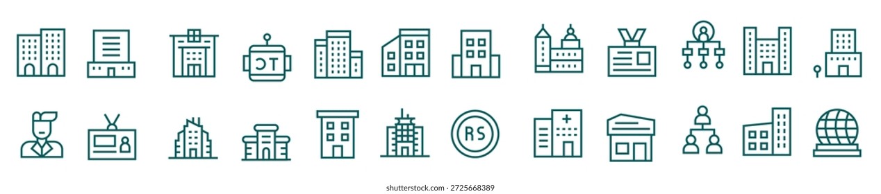 company featuring icons in medium stroke outline design 