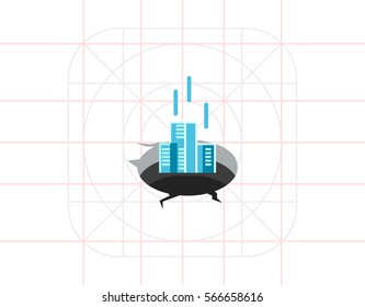 Company in Financial Difficulty Concept Icon