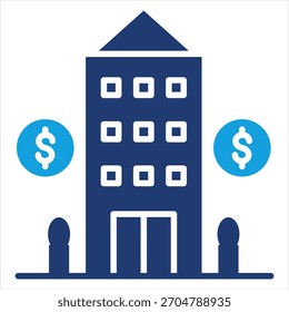 Unternehmen Flat Blue Symbol Vektorgrafik