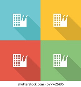 Company Flat Icon Concept