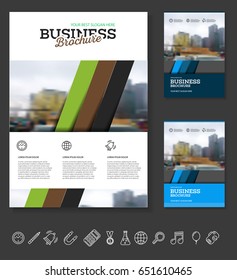 Company flyer vector illustration. 