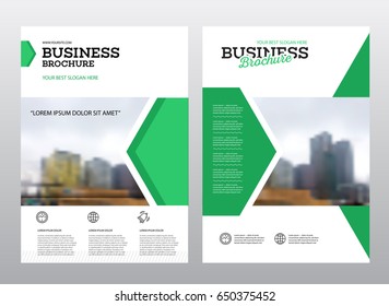 Company flyer vector illustration. Front page and back page template. vector in A4 size