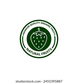 Company fruits badge vector illustration