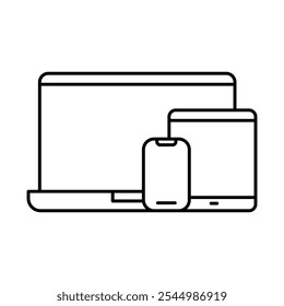 Ícone da Empresa para Uso Privado - Laptop e Telefone, Representando o Equilíbrio entre a Vida Pessoal e Profissional, Benefícios Tecnológicos e Benefícios dos Funcionários