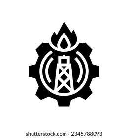 company gas service glyph icon vector. company gas service sign. isolated symbol illustration