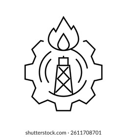 company gas service line icon vector. company gas service sign. isolated contour symbol black illustration