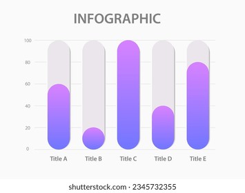 Company goals achievement infographic chart design template. Corporate development and failures. Infochart with vertical bar graphs. Visual data presentation. Myriad Pro-Regular font used