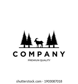 company goat logo minimalist vector design