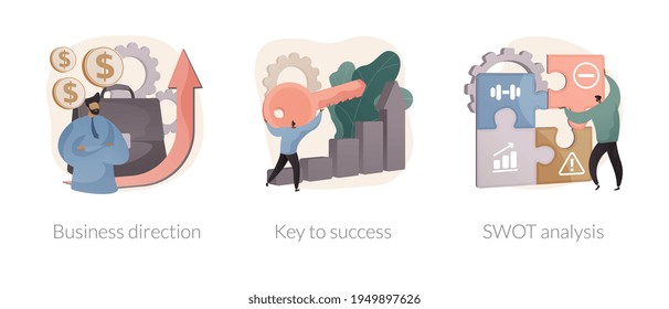 Company growth abstract concept vector illustrations.