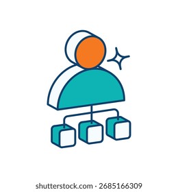 Ilustração de estoque de vetor do ícone de hierarquia da empresa