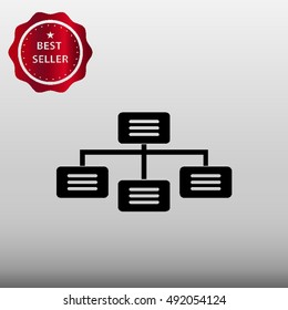 Company Hierarchy Structure Vector Icon Illustration