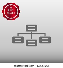 Company Hierarchy Structure Vector Icon Illustration