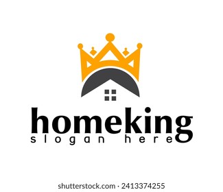 company home king logo design template