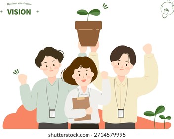 Ilustración de desarrollo de recursos humanos de empresa