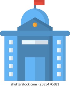 Company Icon Flat Vector Illustration