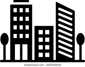 Company Icon Glyph Vector Illustration