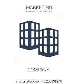 company icon. high quality filled company icon on white background. from marketing collection flat trendy vector company symbol. use for web and mobile