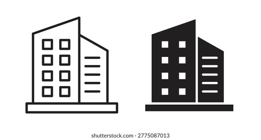 Company icon illustration for web design. filled flat icons