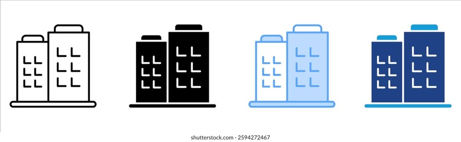 Company Icon Set Multiple Style Collection