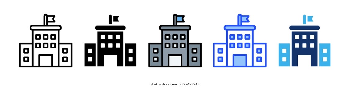 Company Icon Set With Multiple Style Collection