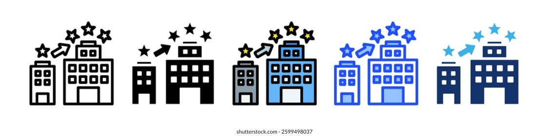 Company Icon Set With Multiple Style Collection