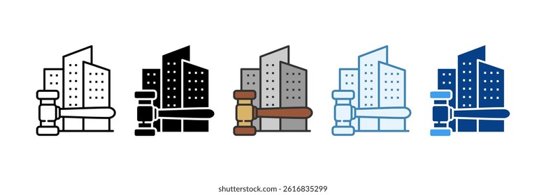 Company Icon Set Multiple Style Collection