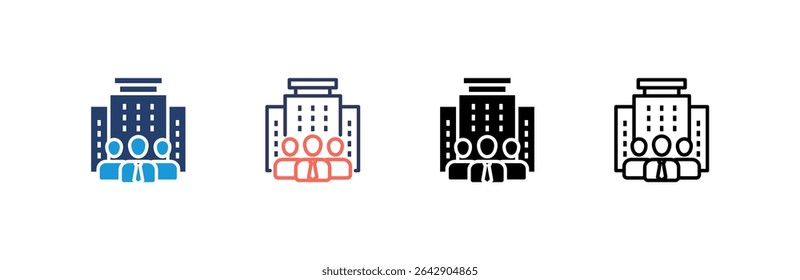 Company Icon set multiple style collection