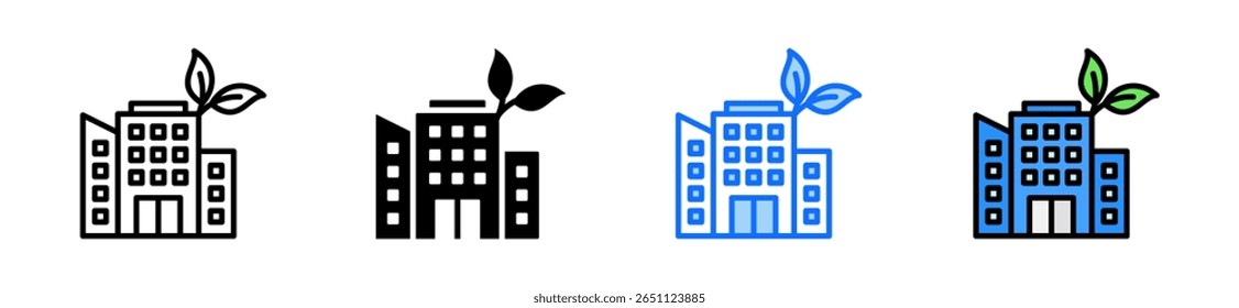 Company Icon Set Multiple Style Collection