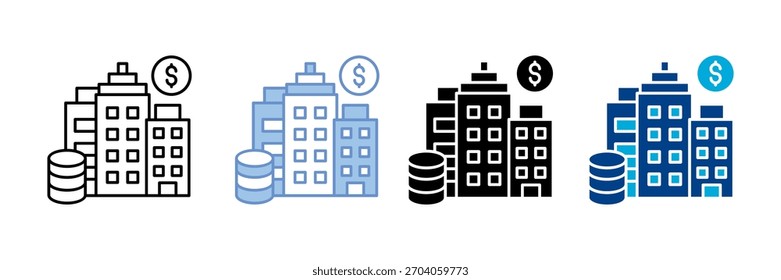 Conjunto de iconos de empresa Colección de estilo múltiple