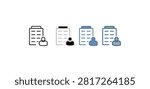 
Company icon set (multi-style collection) featuring corporate and employee designs