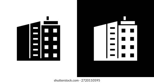 Company icon simple flat graphic illustrations. Black and white silhouette vector