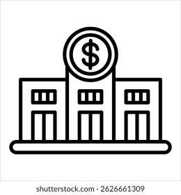 Company Icon. Simple Vector Outline Illustration
